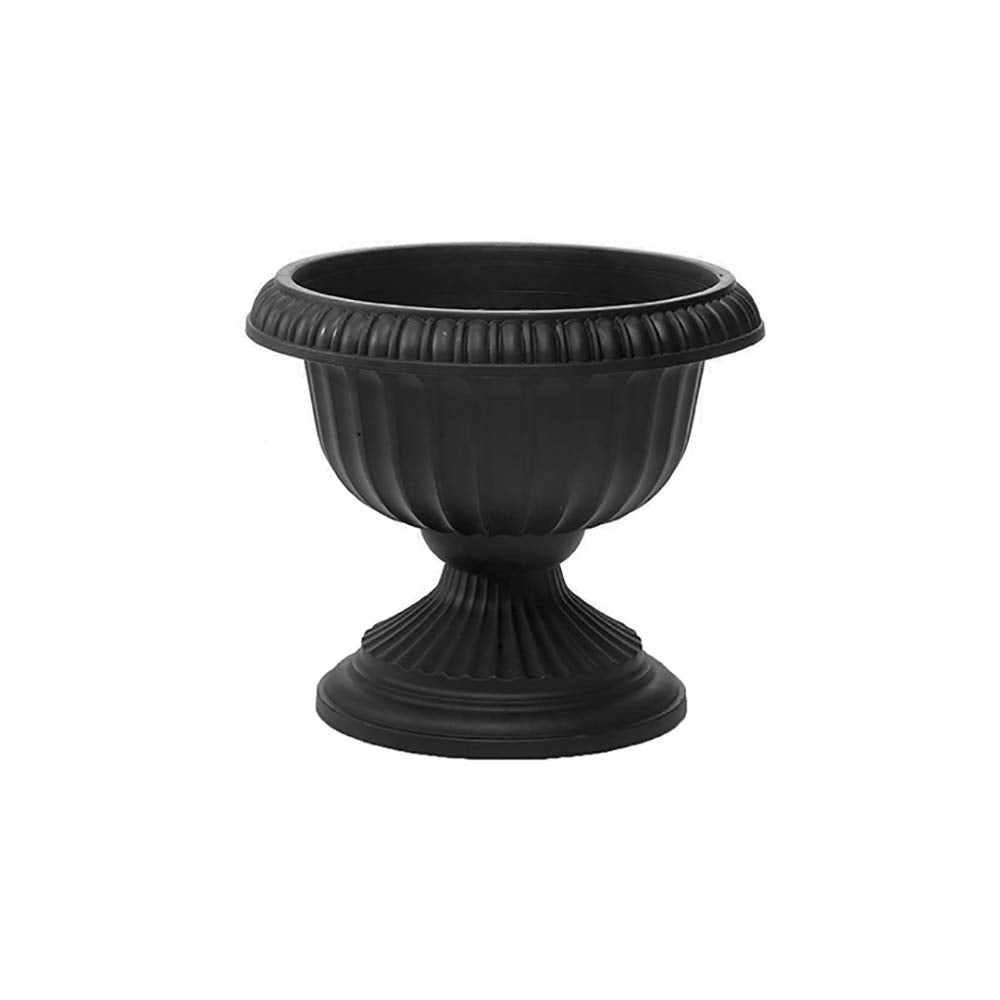 Root & Vessel Grecian Urn Planter, Black, 12-Inch