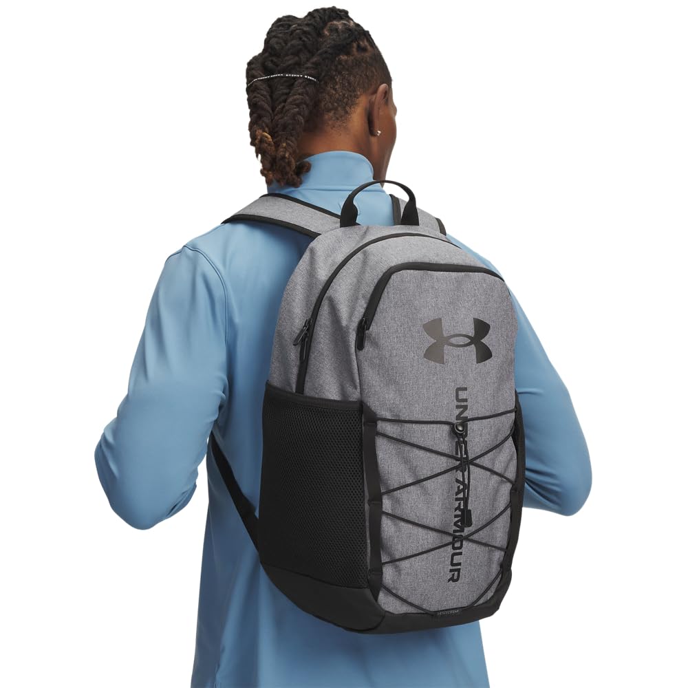 Under Armour Unisex Hustle Sport 6.0 Backpack, (025) Castlerock/Black/Black, One Size Fits Most