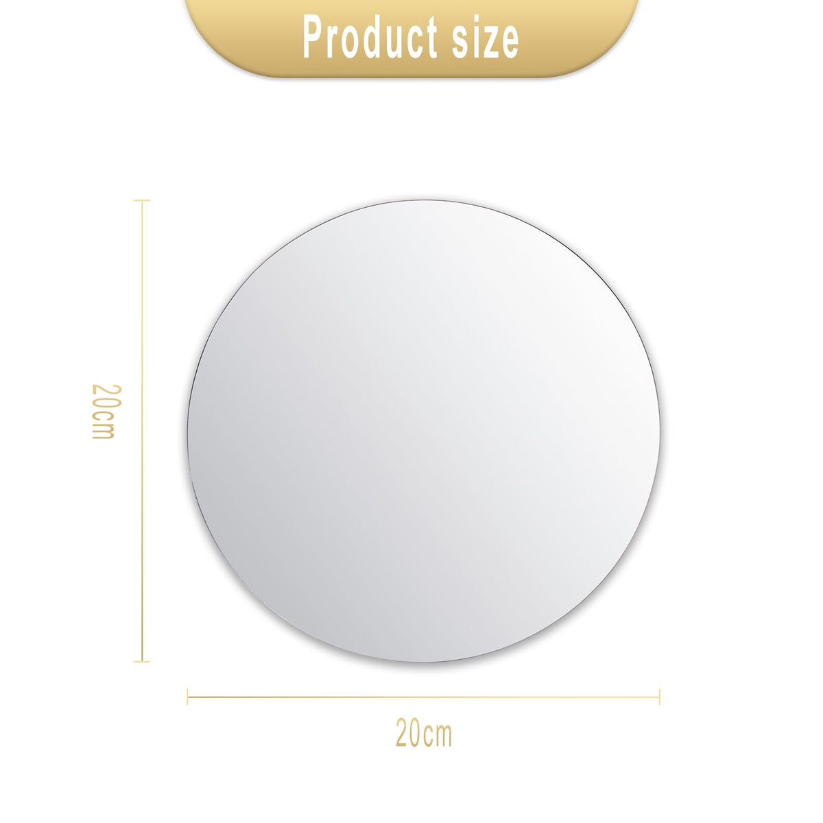 Hooshion 6 Pcs 7.87 Inch Round Mirror Candle Plate, Circle Mirror Centerpieces, for Table Centerpieces & Wedding & Christmas Decorations & Baby Shower Party (7.87'' Silver)