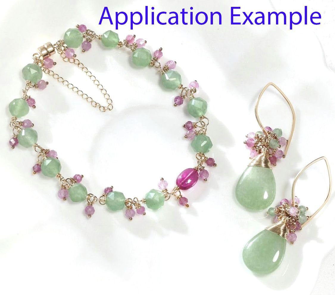 Adabele 15 Inch Natural Green Prehnite Healing Gemstone 4mm (0.16 Inch) Tiny Small Faceted Round Loose Beads Stone Spacer (85-95pcs) for Craft Jewelry Making GK4-12