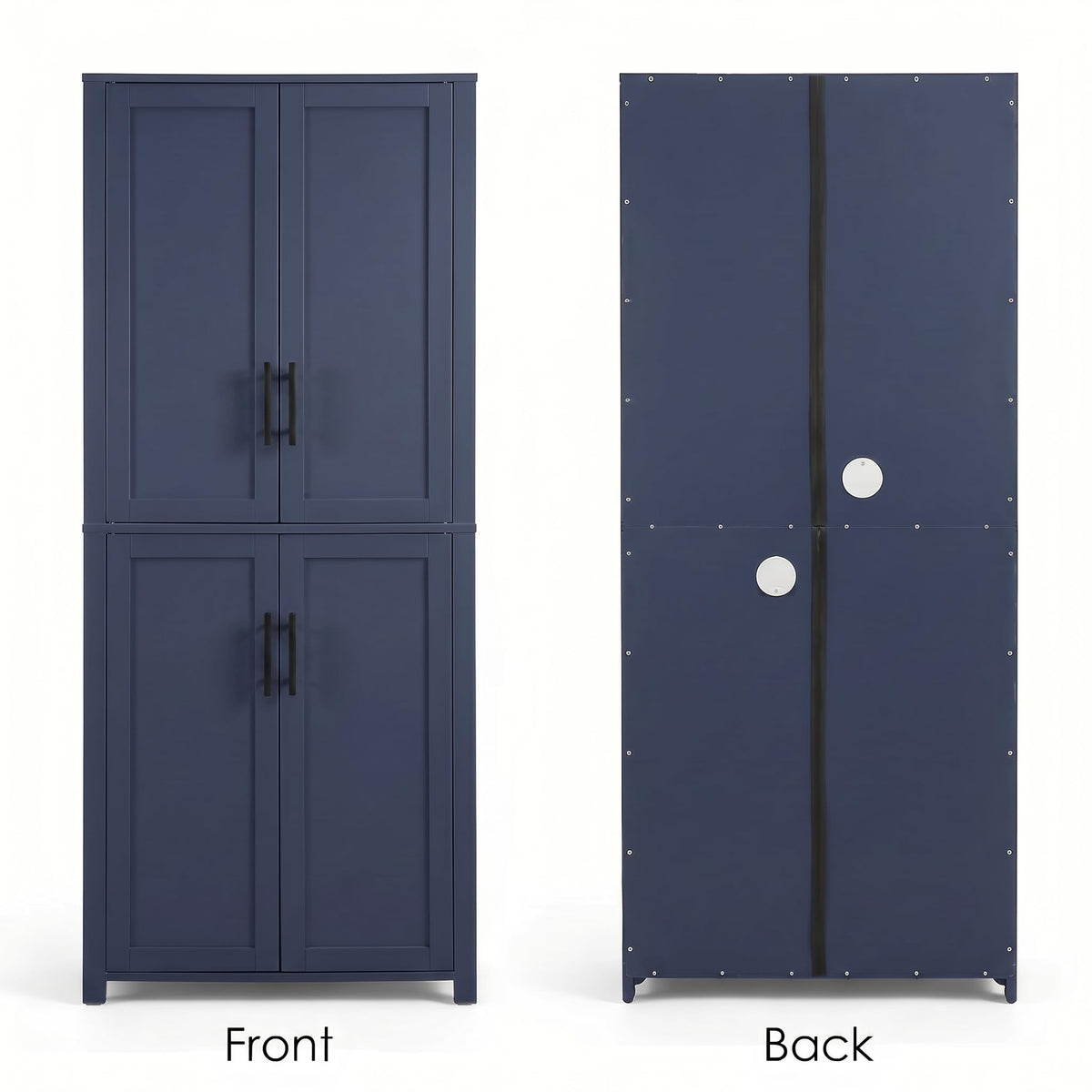 Casaphoria Kitchen Pantry Cabinet, 67" Tall Freestanding Kitchen Cabinet with 4 Adjustable Shelves, 28" W Storage Cabinet for Kitchen Pantry Organization (Navy Blue, Single)