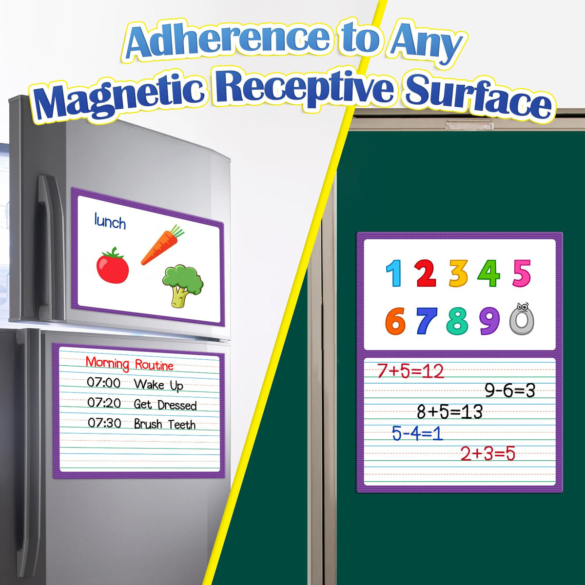 Aizweb Giant Magnetic Draw & Write Paper,Dry Erase Handwriting Lined for Classroom Whiteboard Accessories, Writing Chart Paper Teacher Must Have Homeschool Teaching Supplies,Teacher Essential
