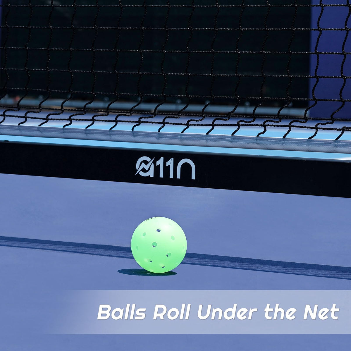A11N SPORTS Aluminum Tournament Pickleball Net with Tension Lock System & Built-in Wheels - Conform with IFP Regulations