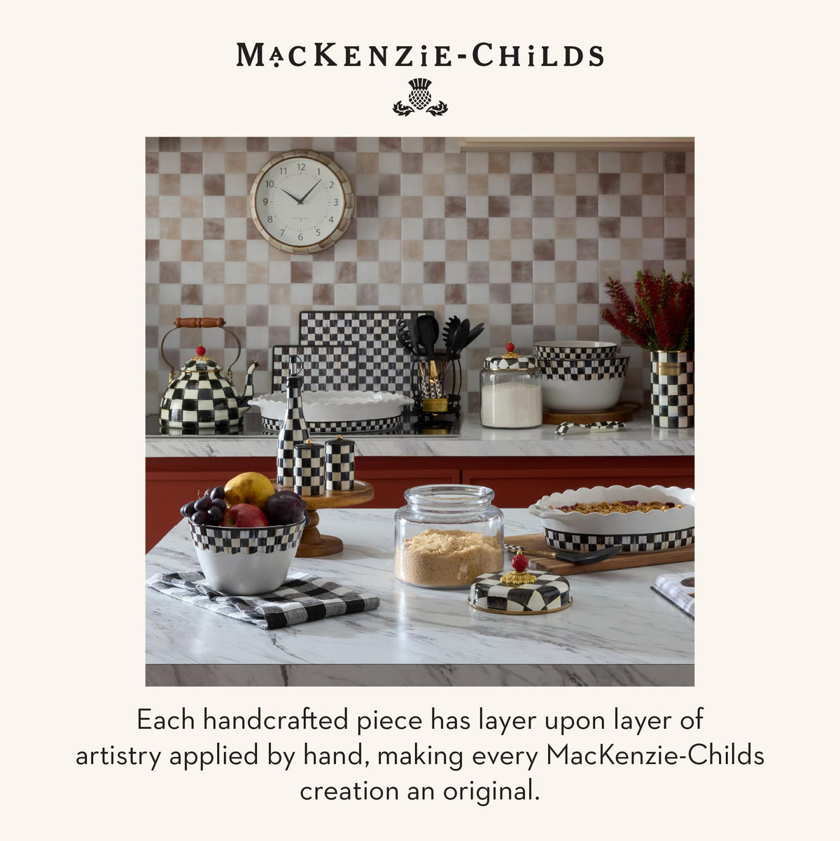 MACKENZIE-CHILDS Utensil Caddy, Sturdy Cutlery Organizer for Table or Countertop