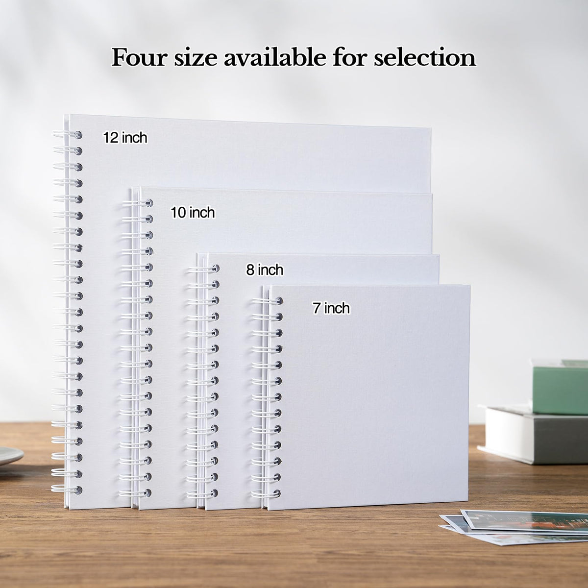 potricher 10 x 10 Inch DIY Scrapbook Album 40 Pages Hardcover Kraft Paper Scrap Book Photo Albums Memory Book for Wedding and Anniversary Family (White, 10 Inch)