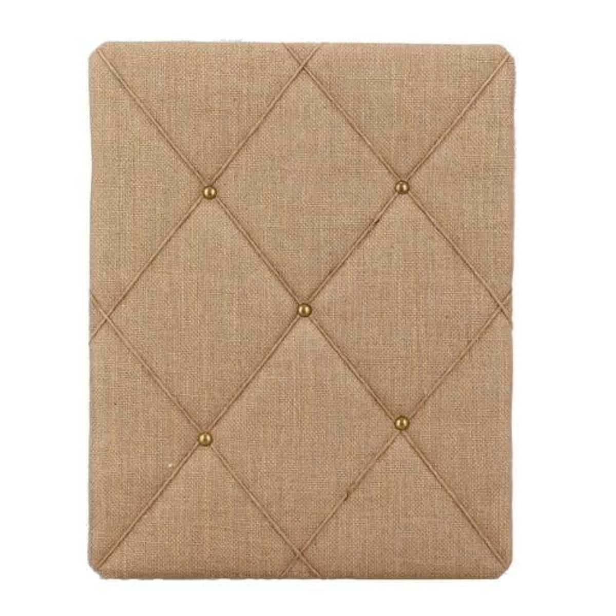 Burlap Covered with Criss-Cross Twine Bulletin Picture & Memo Board, 19.75 x 15.75