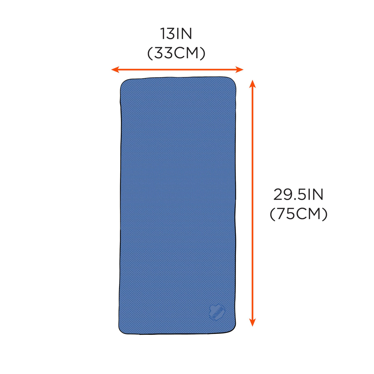 Ergodyne Chill-Its 6602 Evaporative Cooling Towel, Blue 13 inches x 29.5 inches