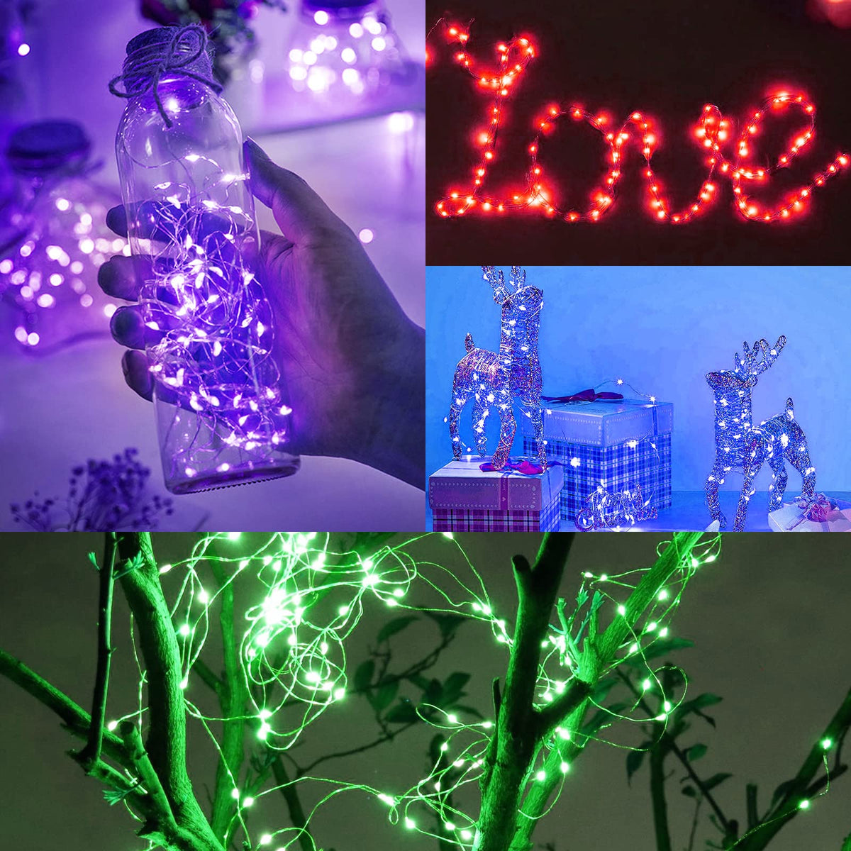 Rivokeer 12 Pack Fairy Lights Battery Operated String Lights,7FT 20LED Waterproof Silver Wire Christmas Lights Outdoor,Firefly Mini Lights for Bedroom Party Birthday Wedding Indoor Decorations.