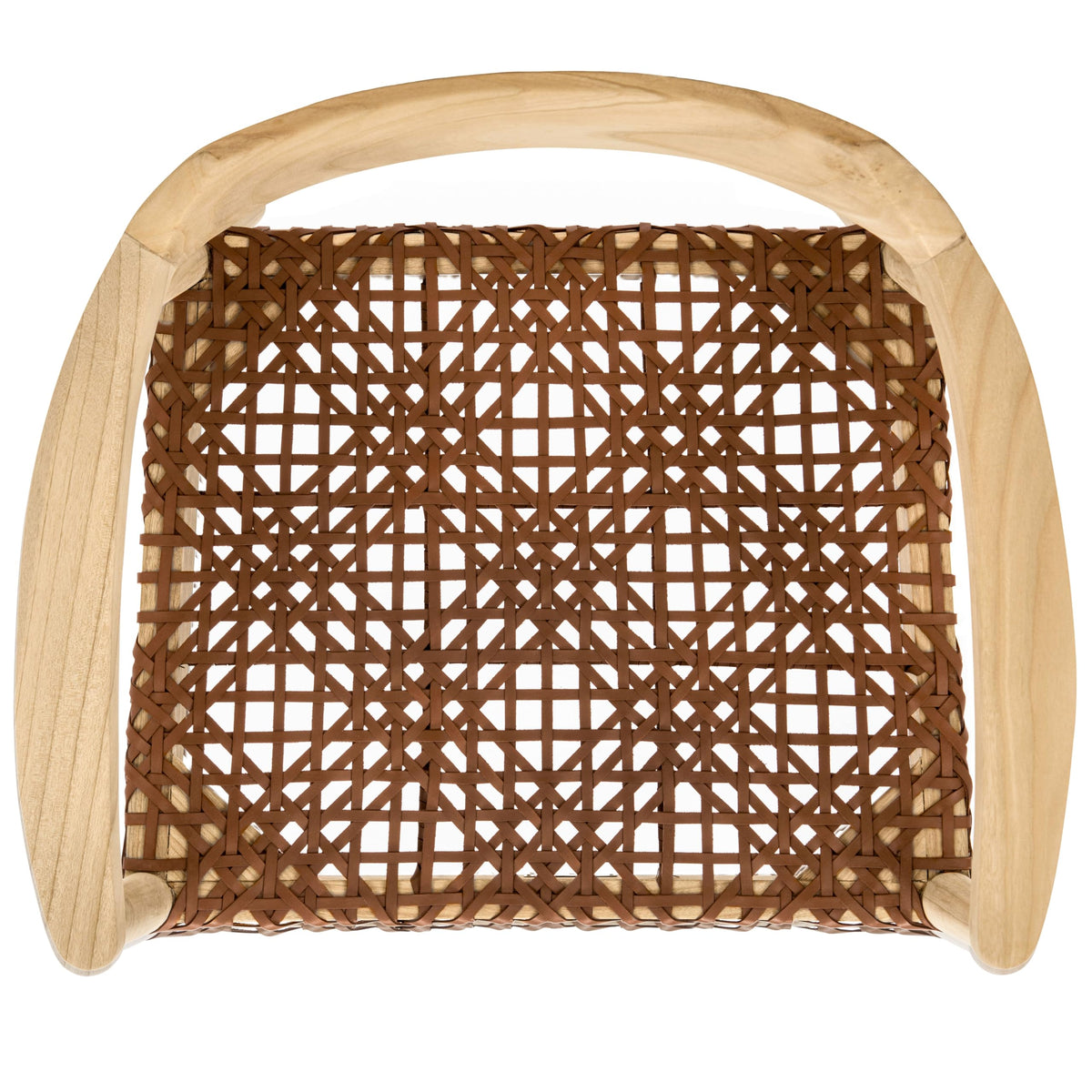 SAFAVIEH Home Collection Munro Natural Sungkai Wood/Light Honey Leather Woven Accent Chair (Fully Assembled)
