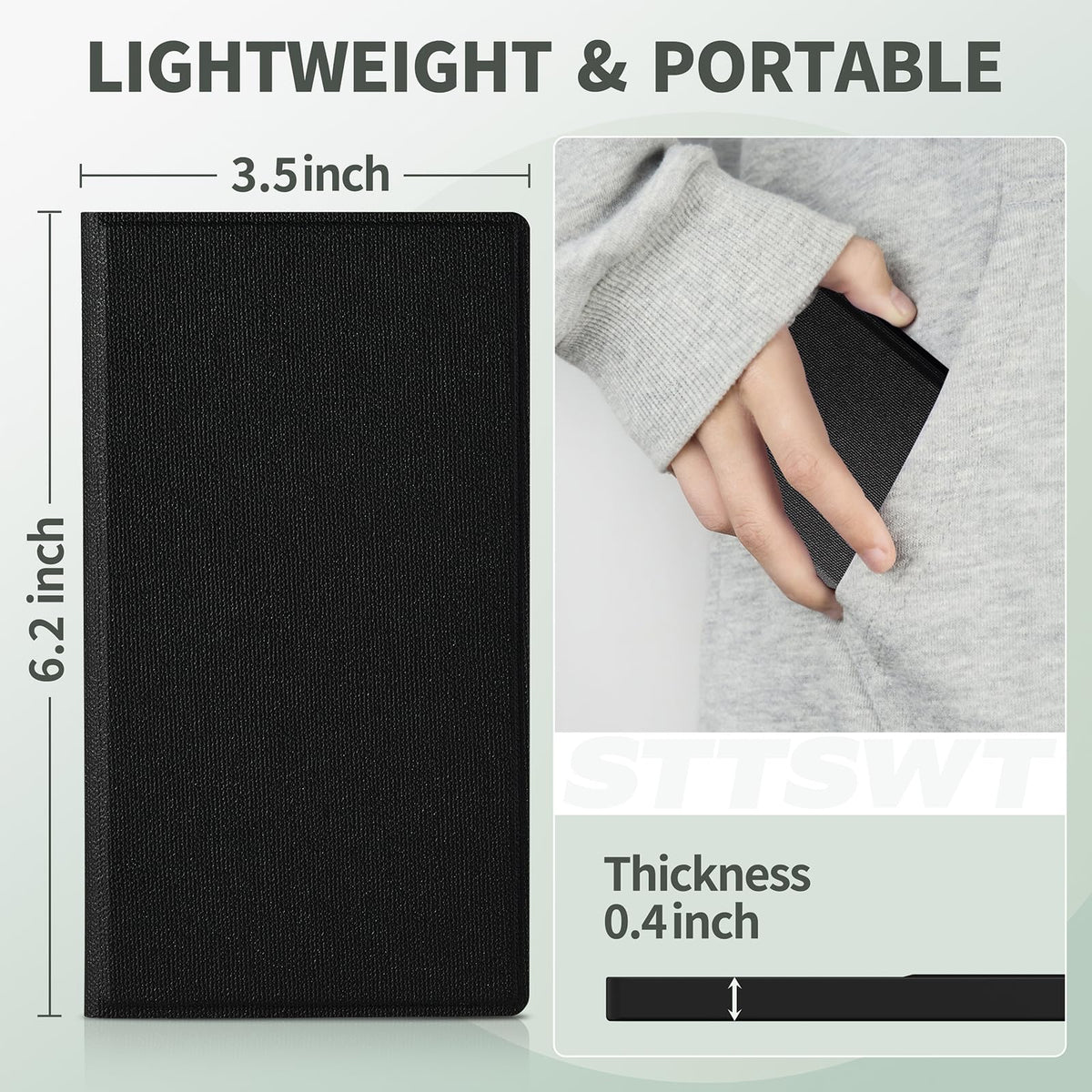 LCD Writing Tablet for Adults: 6.5 Inch with Leather Case Full Screen Reusable Digital Notepad Portable Use for Office Study Teaching