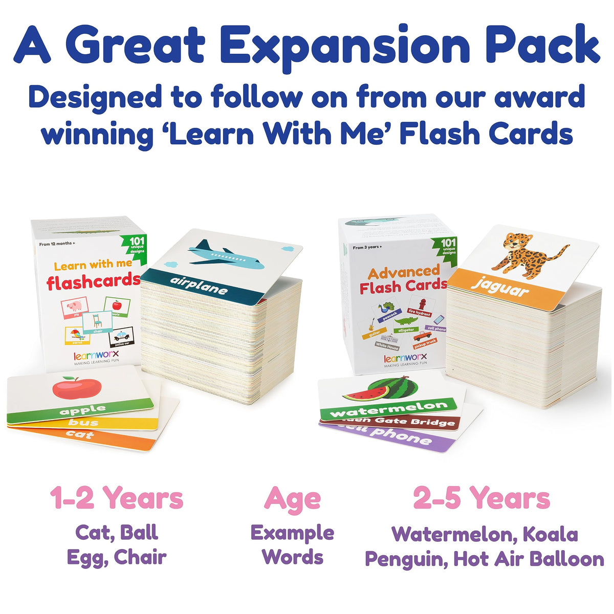Advanced Flash Cards for Toddlers 3-5 Years – 101 Flashcards – Preschool Flash Cards – Kindergarten Flash Card for Kids – Toddler Learning – Educational Gift - for Ages 3, 4, 5 & 6