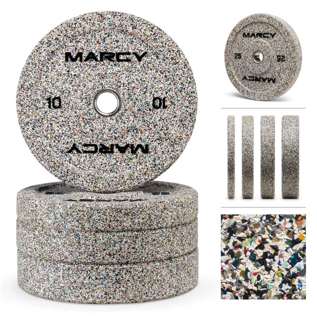 Marcy 2" High Bounce Olympic Bumper Plate for Strength Training Weightlifting Workout Weight 45-lb MCPB-045