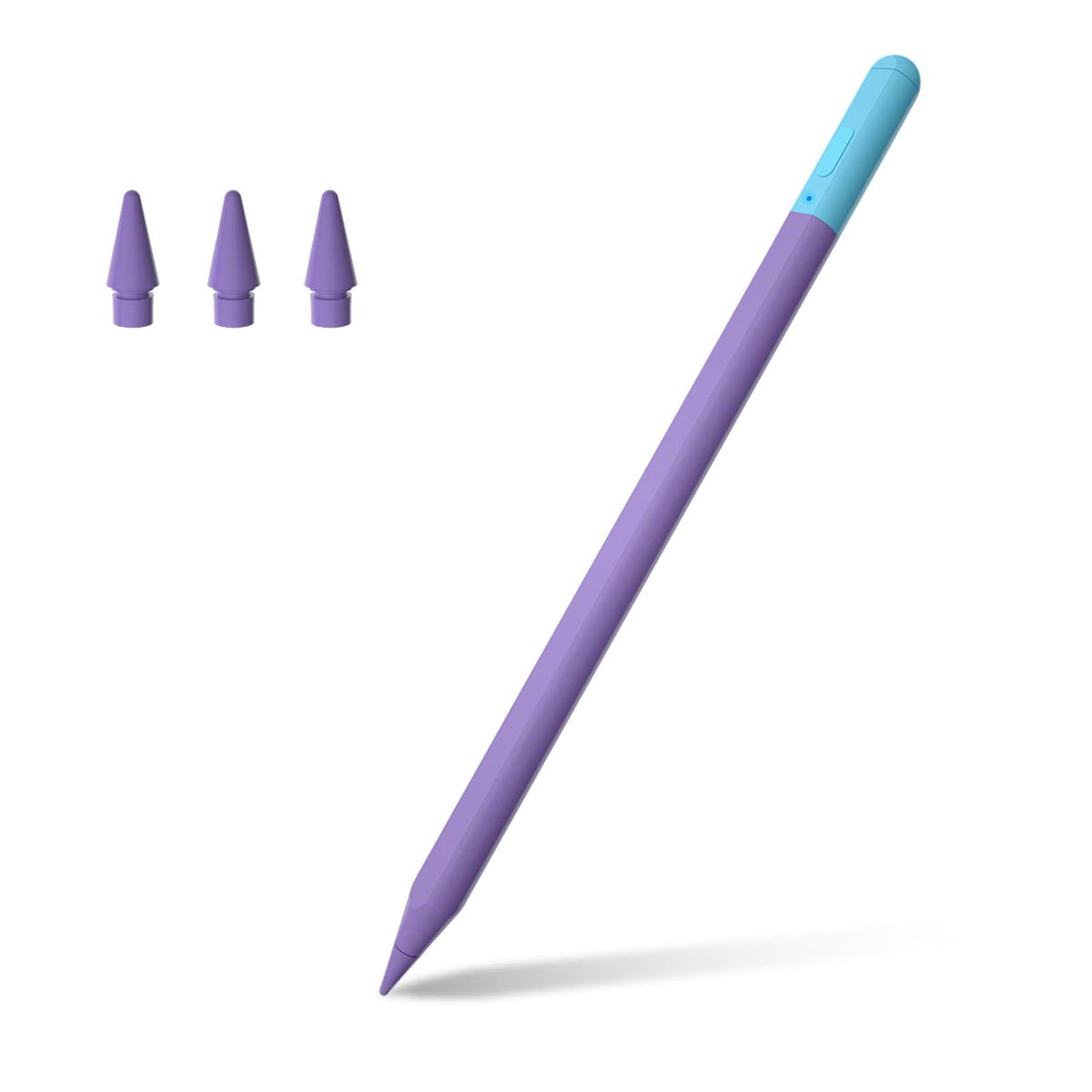 Stylus Pen for iPad 6th-11th Gen - 4X USB-C Fast Charge Pencil with 4 Replacement Nibs &0.1mm Pixel Precision, Magnetic Active Stylus for iPad Pro 11"/13"/M5/M4, Air M4/M3/M2, Mini 7/6/5, Purple