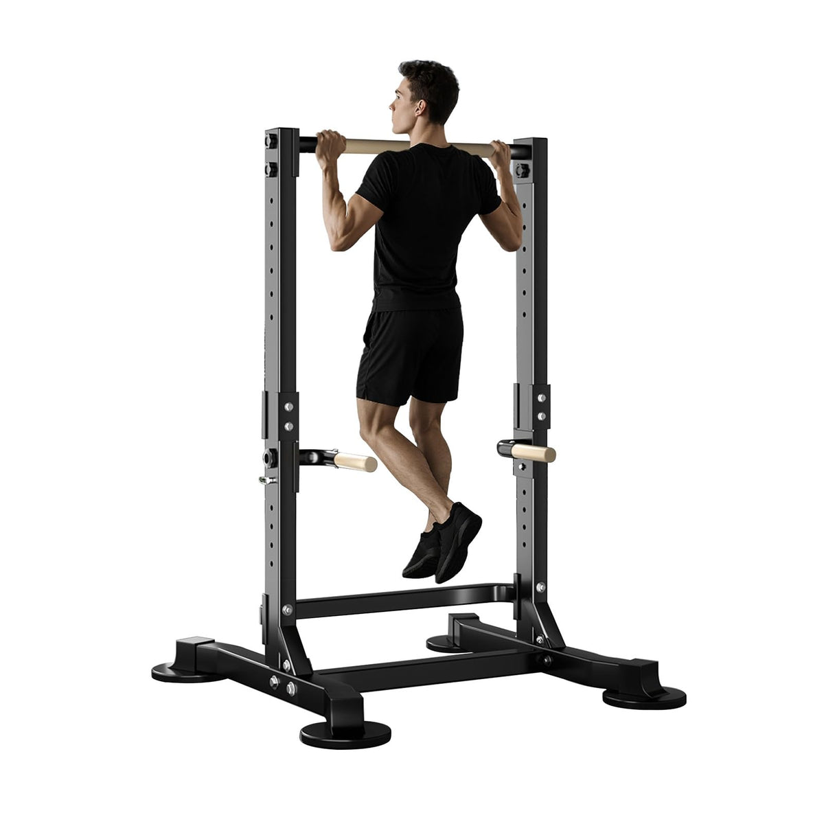 Freestanding Pull Up Bar Power Tower Multifunction Dip Station Adjustable Workout Chin Up Bar Strength Training Equipment Home Gym 1100lbs Support