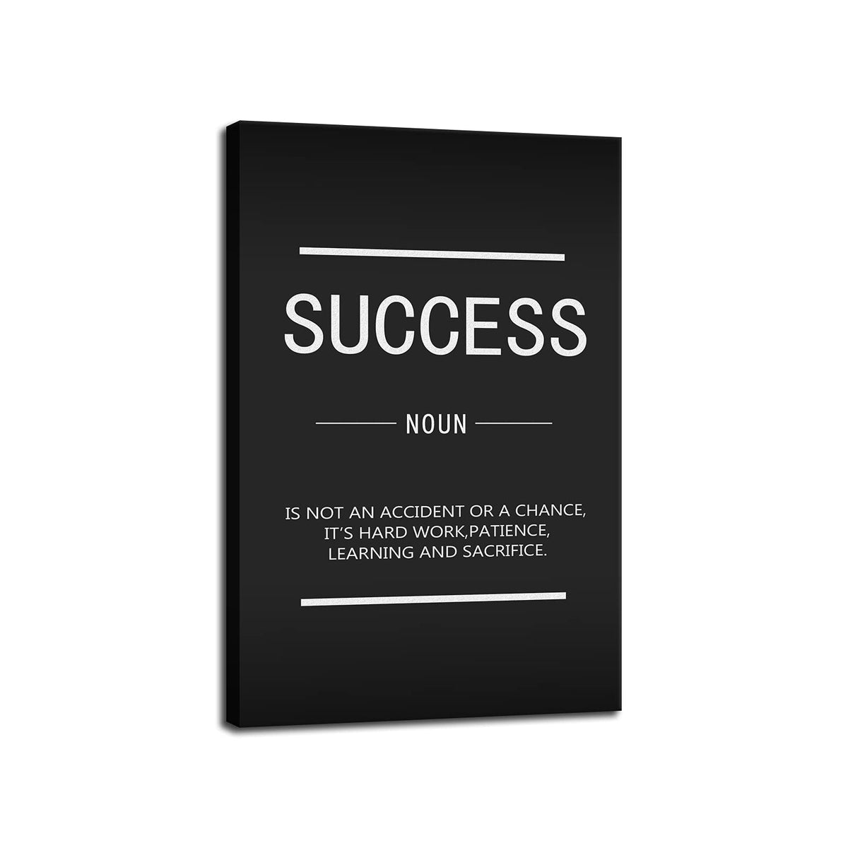 Inspirational Success Wall Art Motivational Entrepreneur Quotes Canvas Print Poster Framed Wooden Artwork Home Office Decoration[12''W X 18''H]