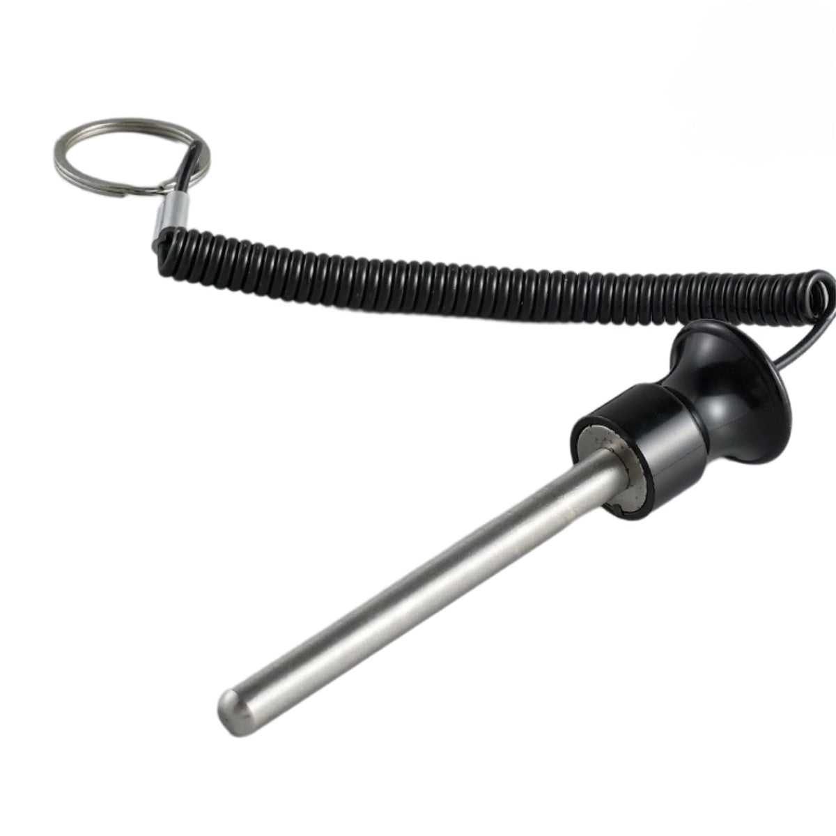 Gueiddi Gym Pin, Universal Aluminum Alloy Weight Stack Pin with Pull Rope for Fitness Equipment Pin Training (Black 10*125mm)