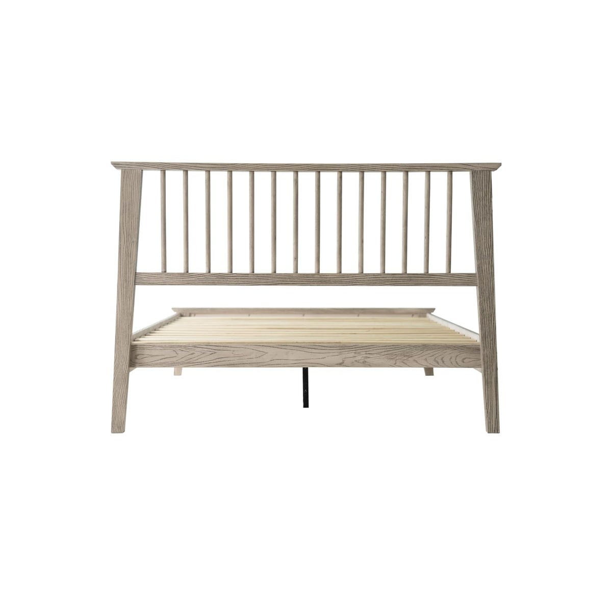 Full Size Solid Wood Platform Bed Frame, Headboard & Footboard, Easy Assembly, 12 Sturdy Slatted Base, Centre Metal Legs, No Box Spring Needed, Noise-Free & Slip-Free, Driftwood Gray Oak Finish YUF-33
