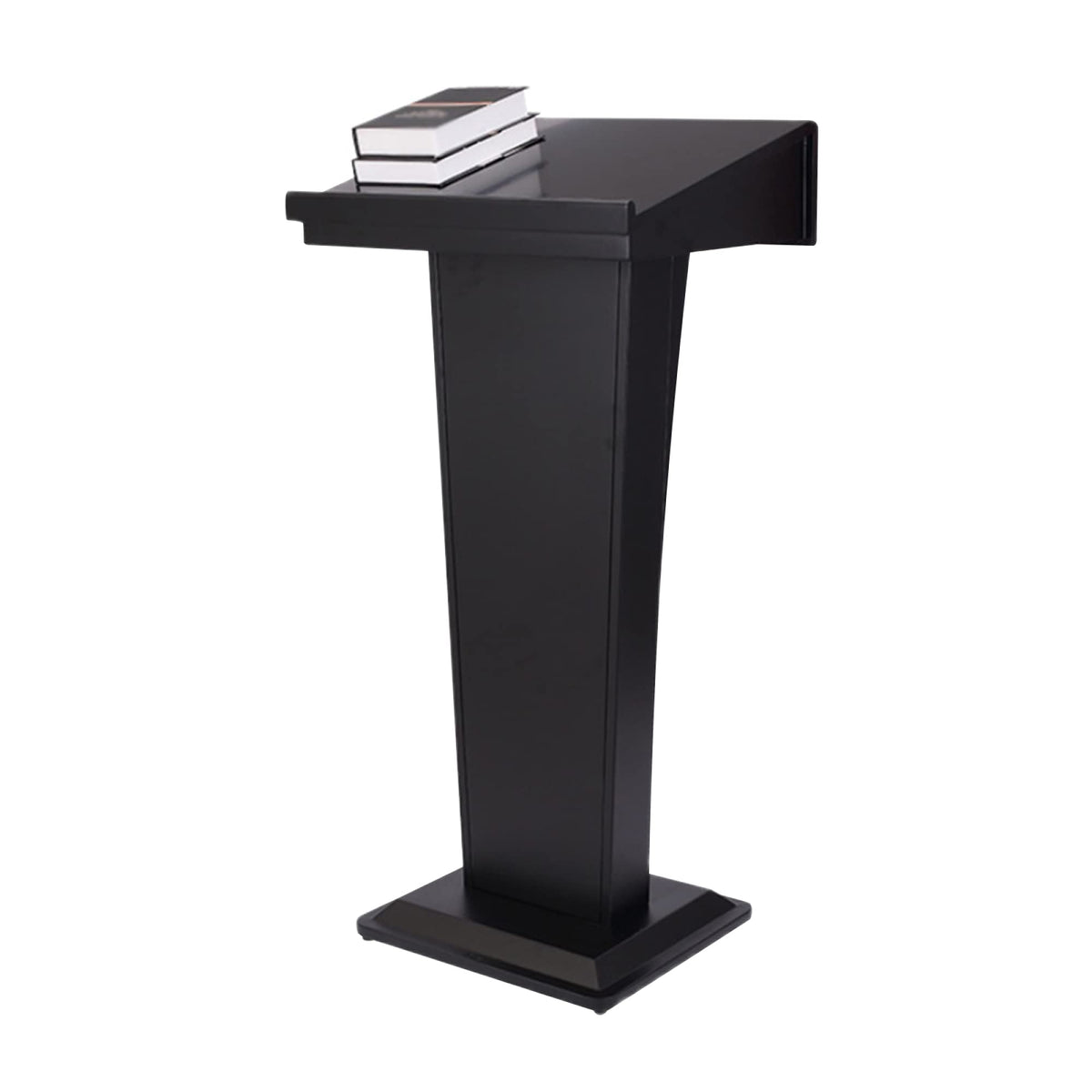 FAiruo Stand Up Lectern Podium,Tilt Design Standing Desk Host Stage Speaking Reading Table, for Classroom Conference and Auditorium/Black/58x48x120cm