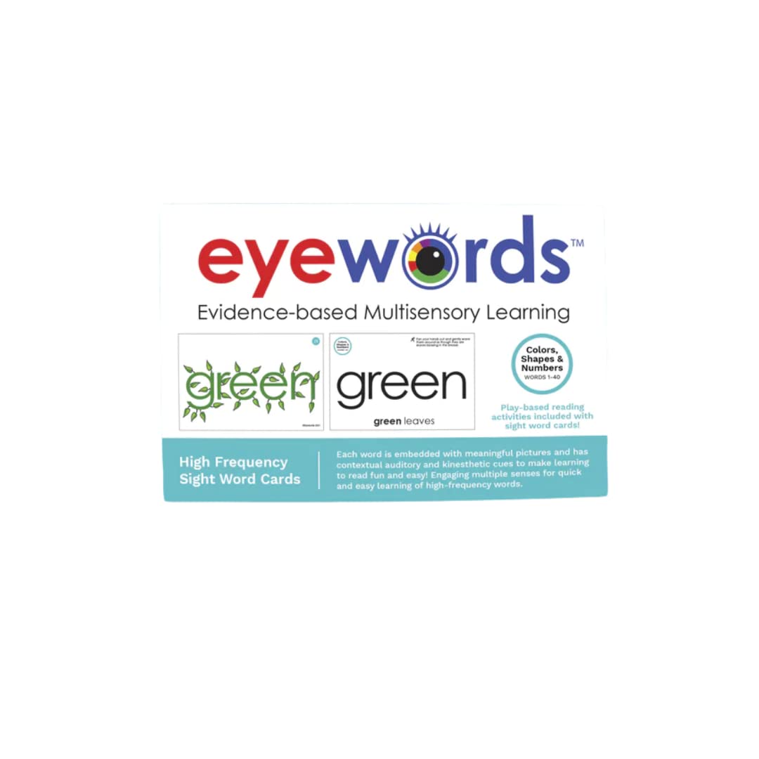 Eyewords - Multisensory Colors, Shapes & Numbers Teaching Cards - Visual, Auditory & Kinesthetic Approach