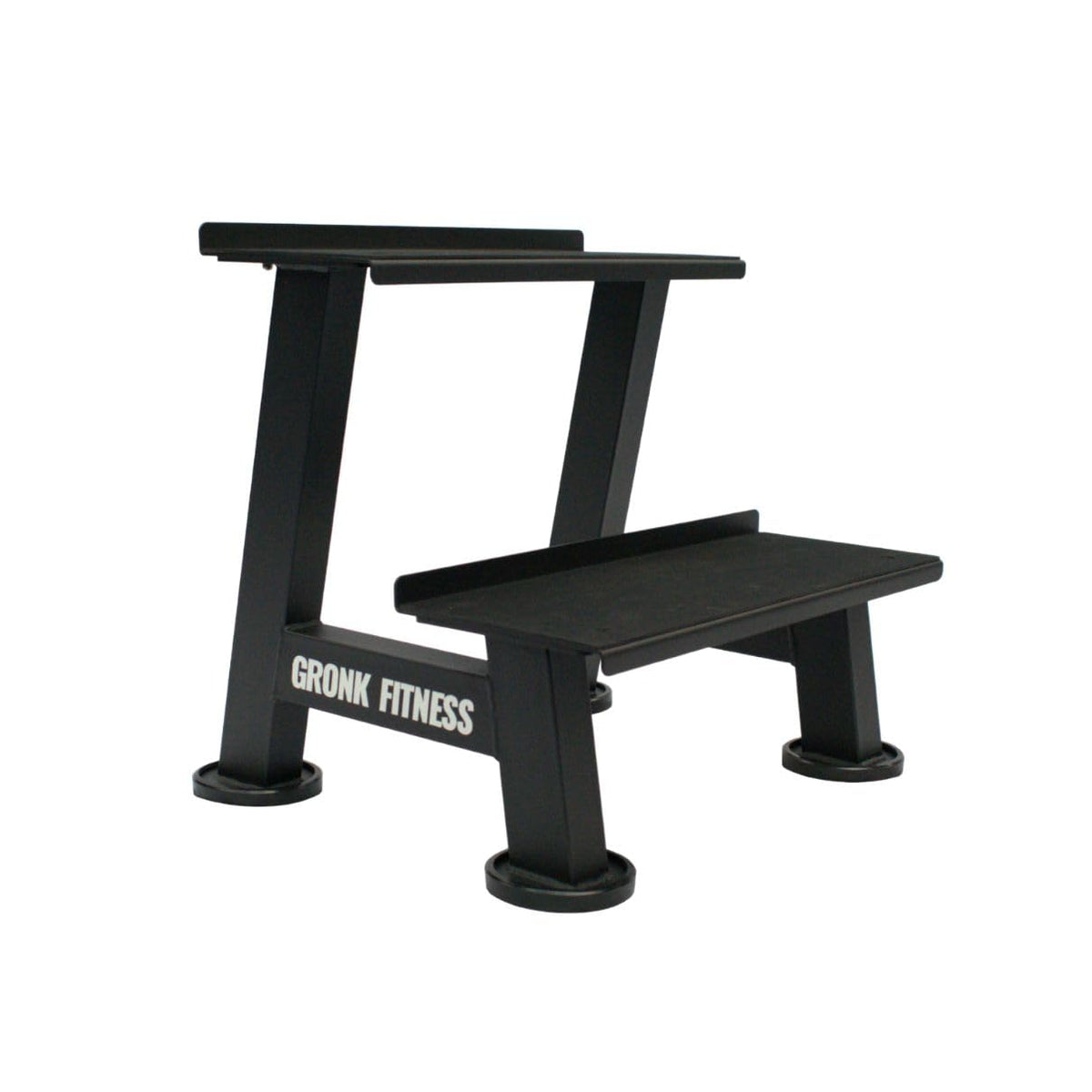 Gronk Fitness Kettlebell Rack | 2-Tier Heavy-Duty Weight Storage Shelf for Home Gym | Scratch-Resistant Padded Shelves | Organize Kettlebells, Dumbbells, and Gym Equipment | Easy Assembly