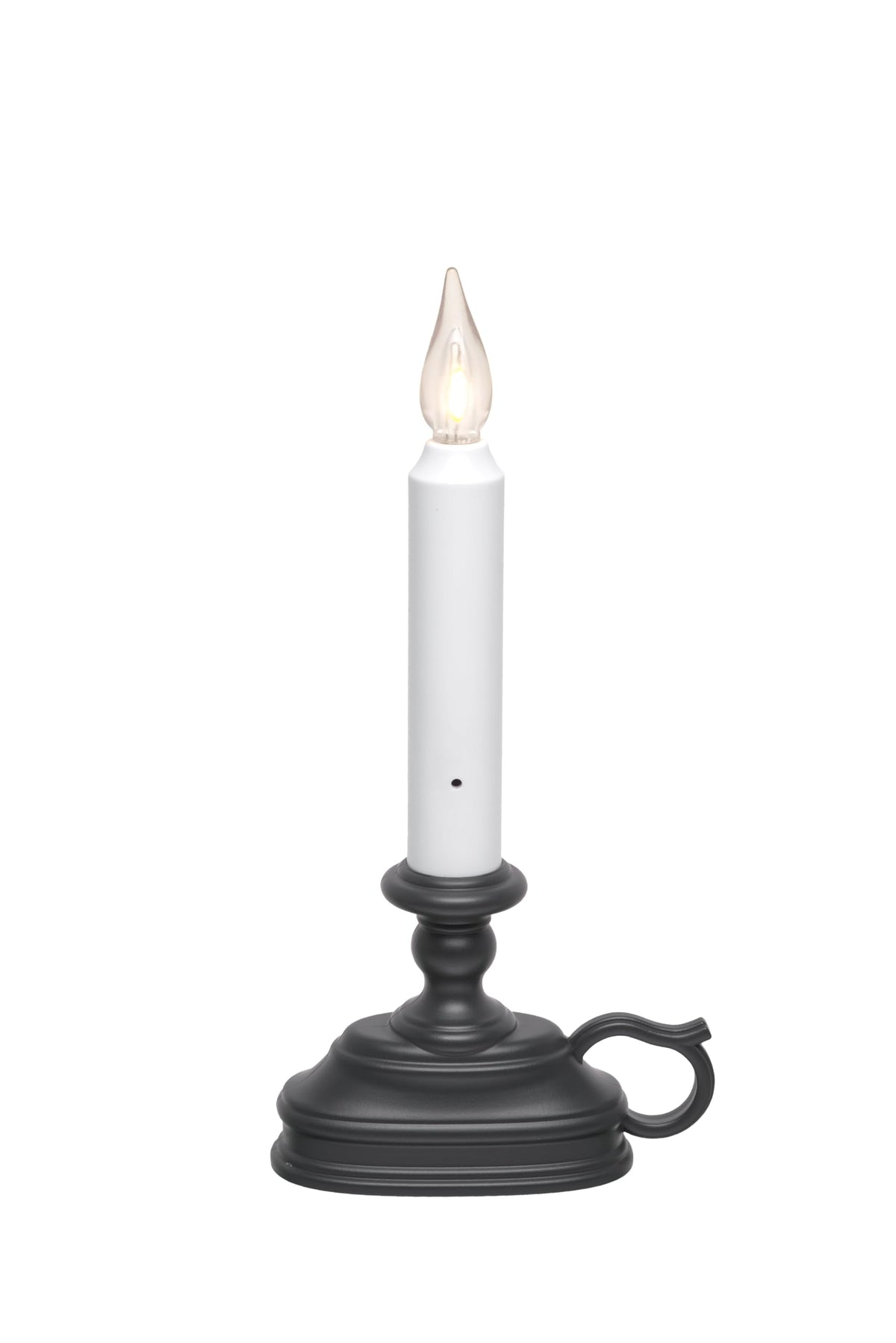 VC1820A 8.5 inch Battery Operated Vintage Filament LED Flameless Window Candle with Dusk to Dawn Timer and 3 Flame Settings, Antique Bronze/Black
