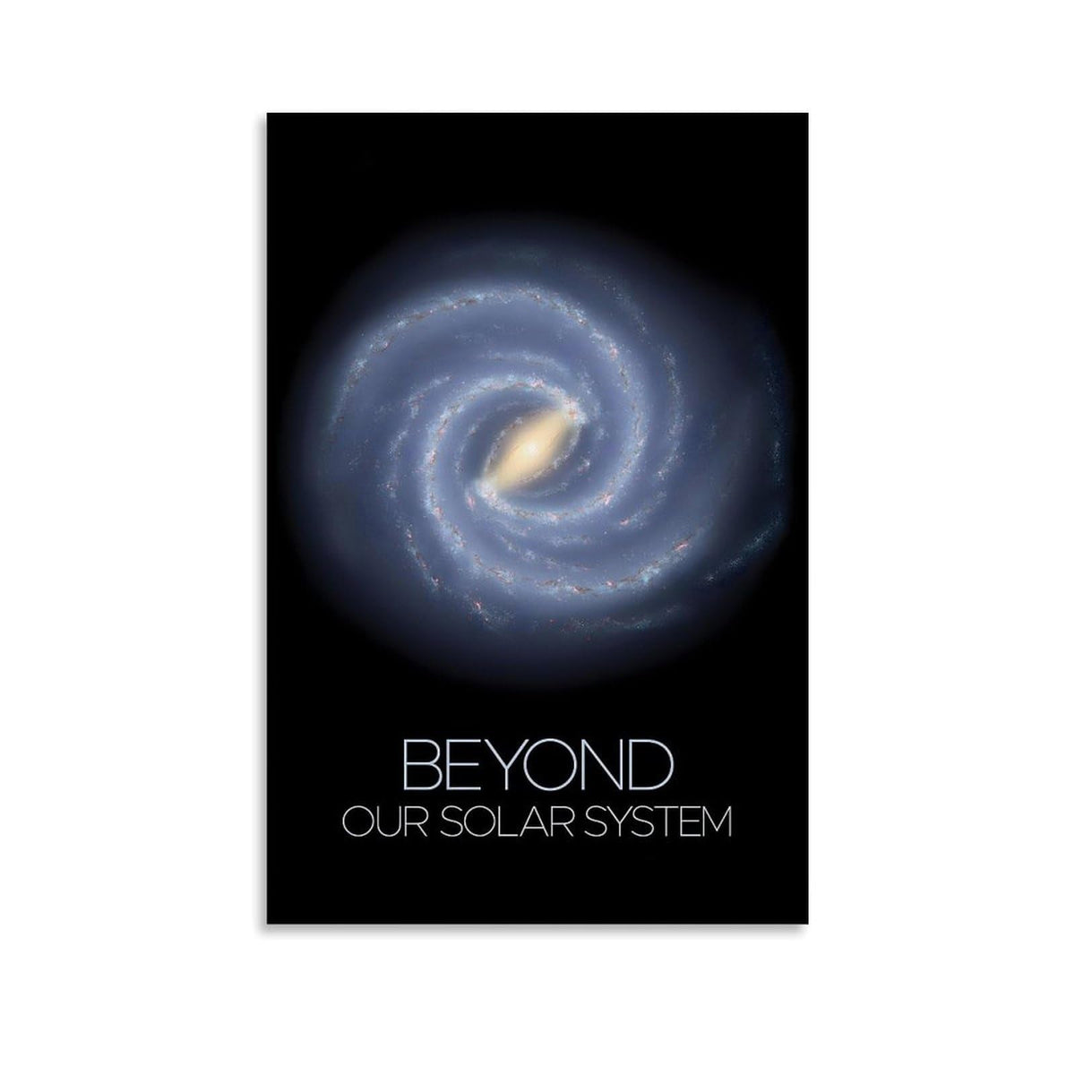 Milky Way Galaxy Wall Art 16x24 Inch Unframed– Spiral Galaxy Astronomy Poster Print, Space Science Decor for Classroom, Kids Room, Home Office, Science Gift for Students & Teachers