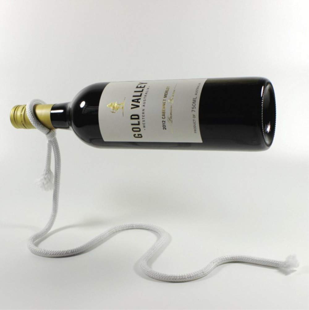 Fantasee Magic Suspending Rope Wine Holder, Floating Illusion Wine Rack Bottle Holder Novelty Gift for Kitchen Home Decoration (Suspending Rope)