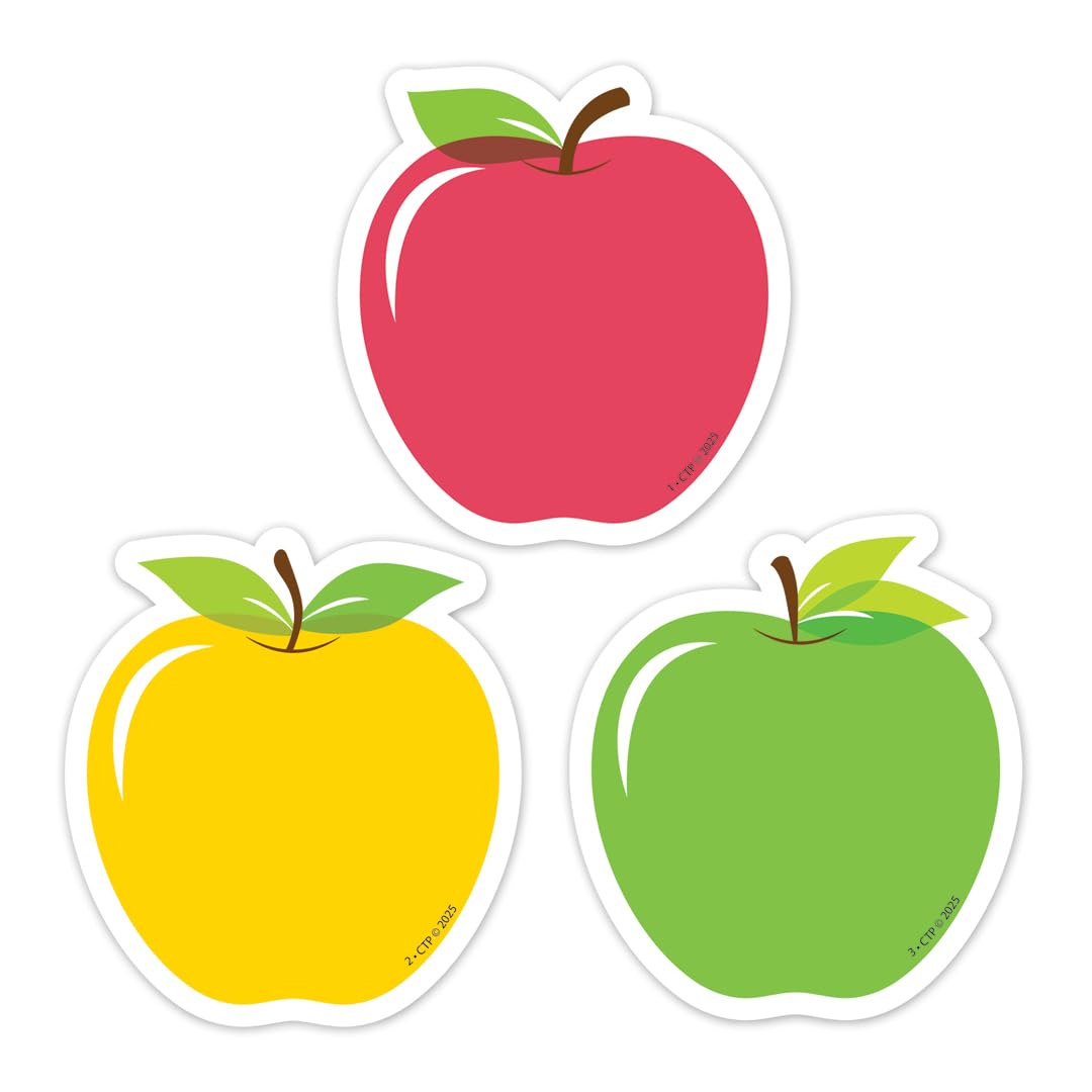 CTP Apple Time Apples 3" Designer Cut-Outs (#11059 Creative Teaching Press)