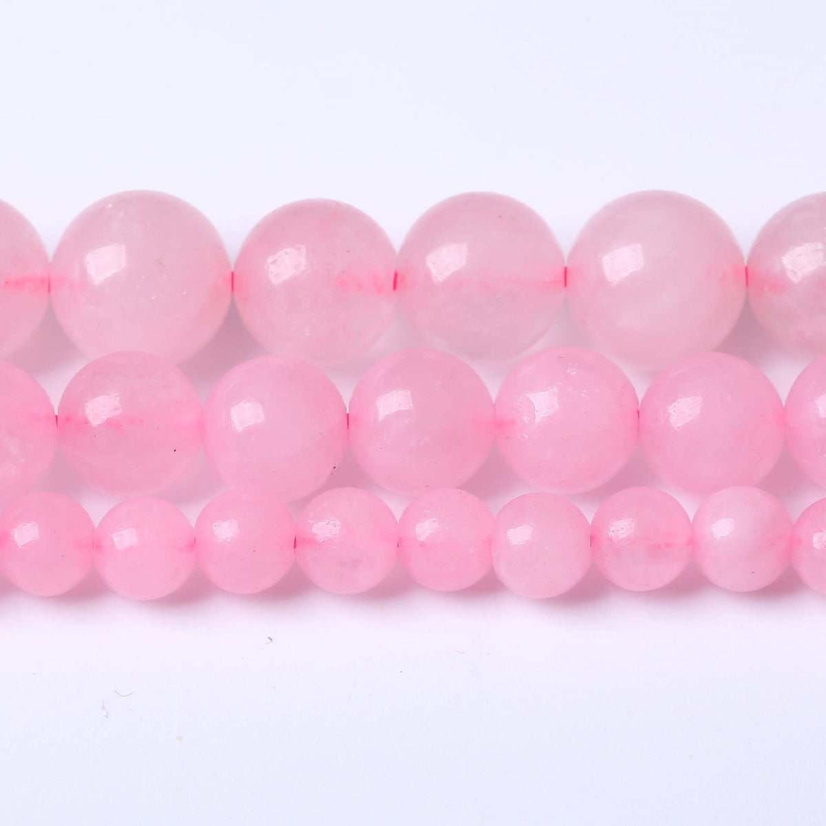 32PCS 12MM Beads Natural Rosestone Pink Crystal Quartz Gemstones for Jewelry Making DIY 15Inches