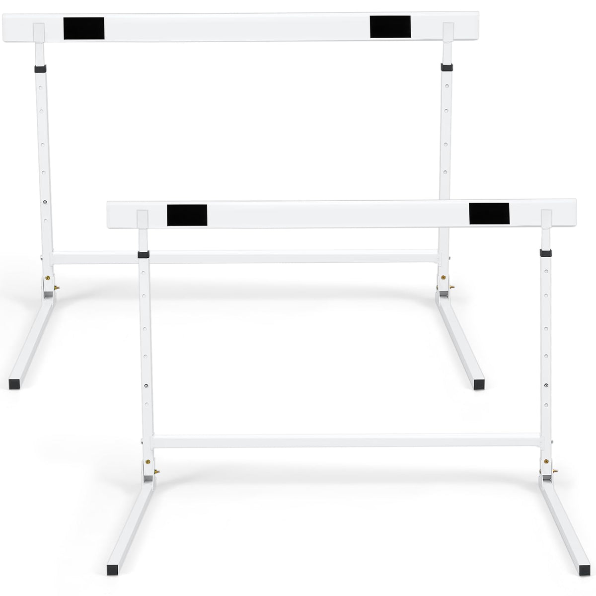 Seenelling 2 Pcs Adjustable Height Hurdles from 27 to 42 Inch Foldable Track and Field Equipment Jumping Speed and Agility Training Hurdle for Track Soccer Athletic Basketball Courses Drills