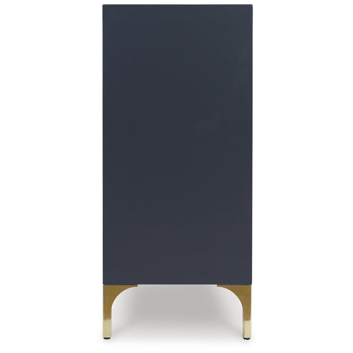 Signature Design by Ashley Loirwick Contemporary Accent Cabinet with Shelf and Geometric Pattern, Blue