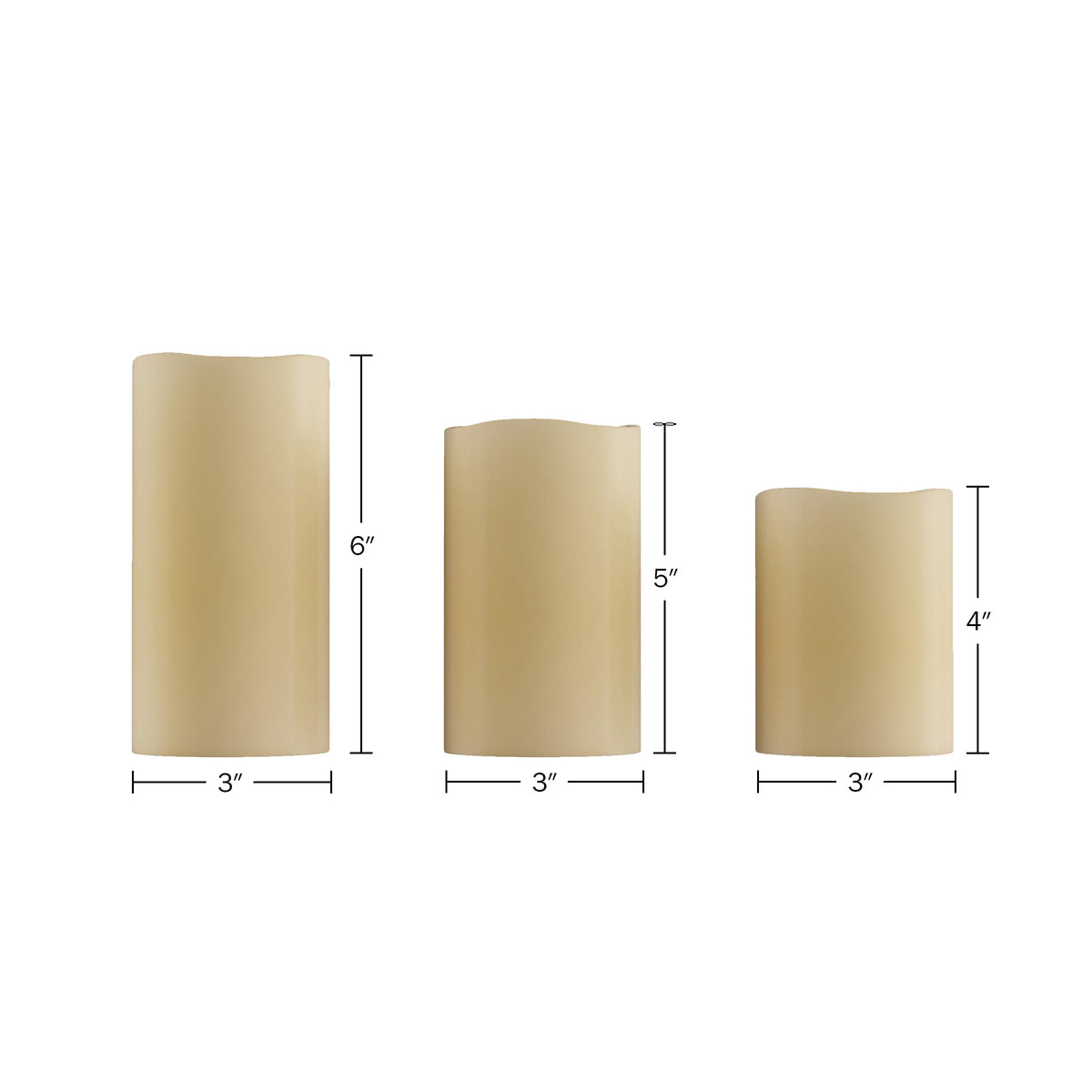Lavish Home Flameless LED Candles – 6-Piece Remote Controlled Flameless Candle Set for Home, Wedding, Bridal Shower, and Christmas Decor