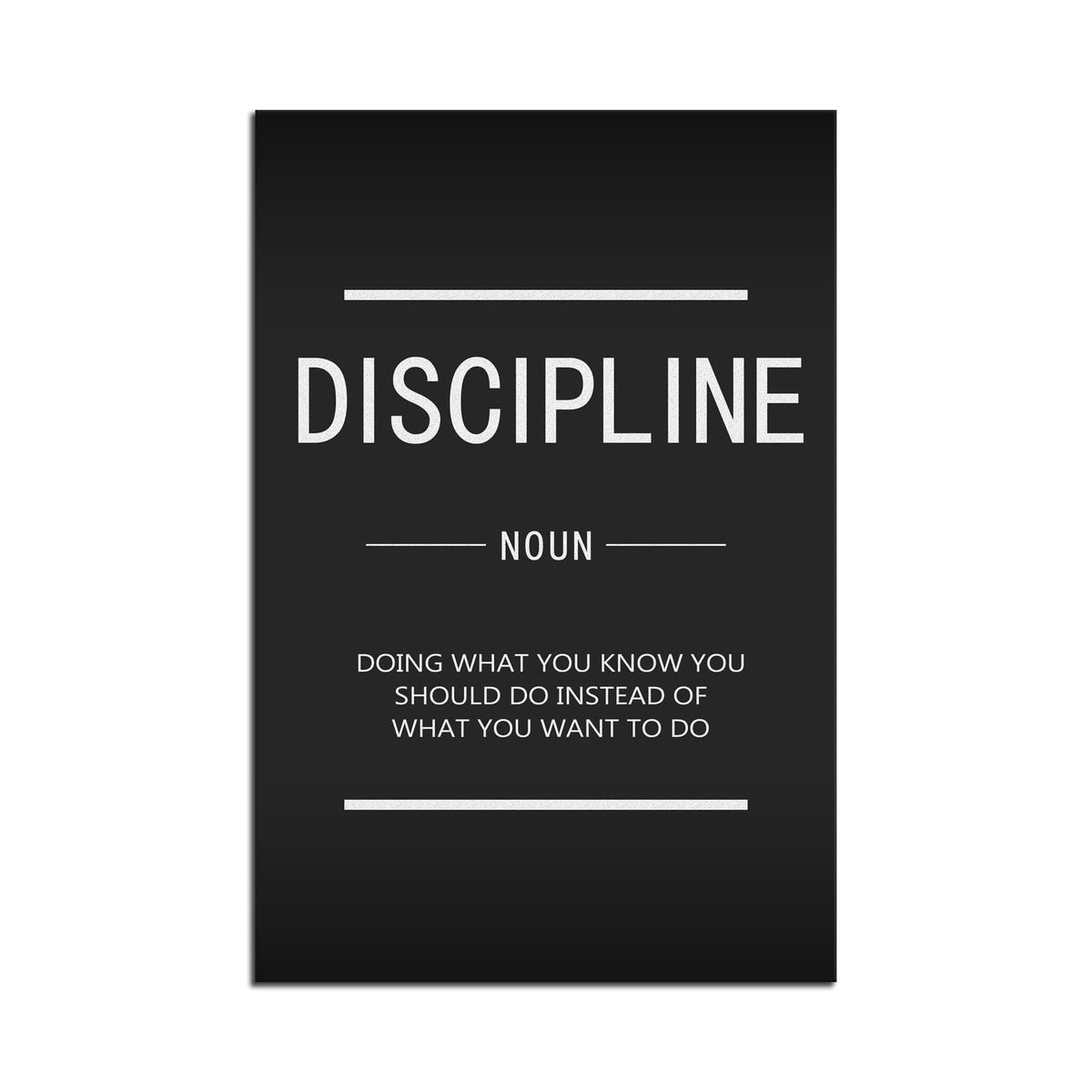 Inspirational Canvas Wall Art Discipline Painting Poster Inspiring Entrepreneur Quotes Proverbs Picture Print Artwork Office Decoration Home Wall Decoration Frame Ready to Hang[12''W X 18''H]