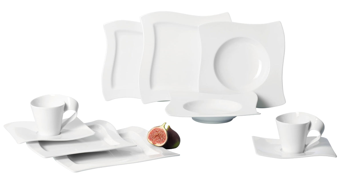 Villeroy & Boch NewWave 30-Piece Basic Dinnerware Set, White