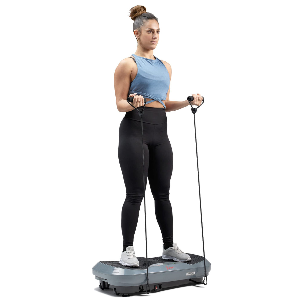 Sunny Health & Fitness Vibration Plate Exercise Machine with Remote & Resistance Bands, Fitboard 3D Vibration Plate Premium Total Body Shaker Platform for Toning, Sculpting & Recovery – SF-VP822057