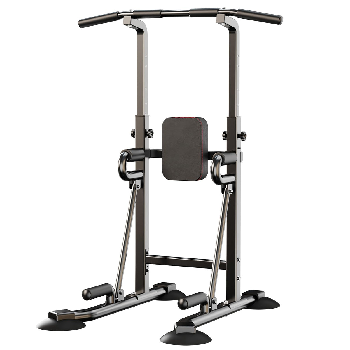 Power Tower Pull Up Bar Station, 450 lbs Capacity, Heavy-Duty 2" Steel Frame, Stable X-Base, Adjustable Dip Station for Home Gym