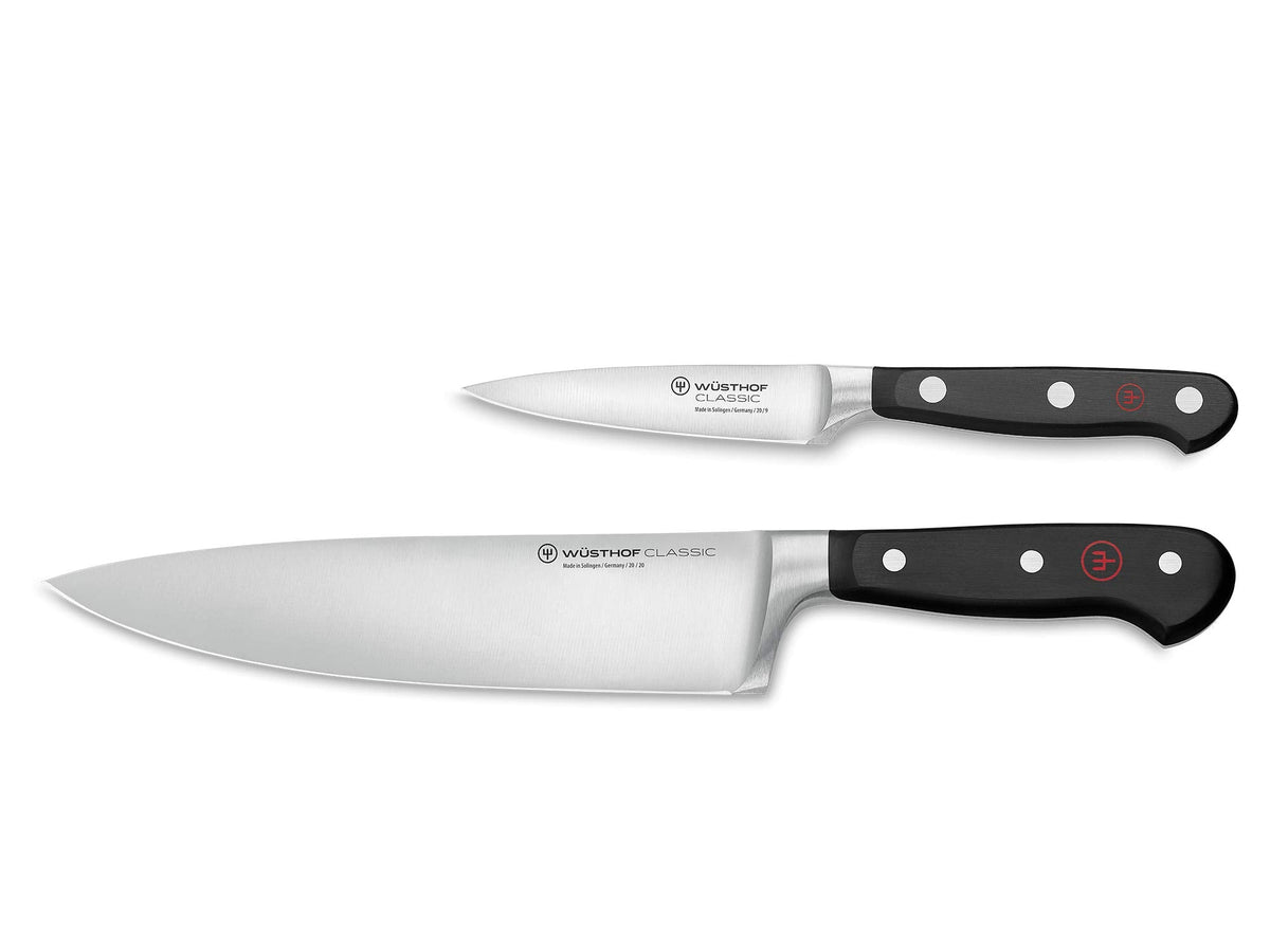 WÜSTHOF Classic 2-Piece Chef's Knife Set, Black