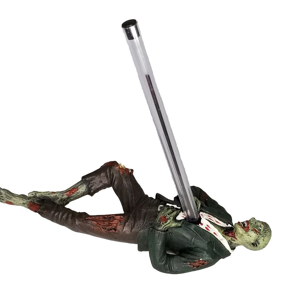 Pacific Giftware Desktop Accent Zombie Impaled Pen Holder Tabletop Halloween Decoration Walking Dead Zombie Enthusiast Collectible Figurine
