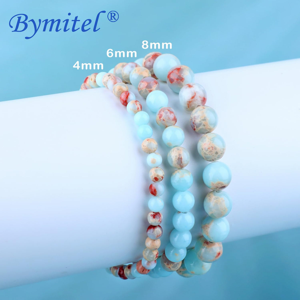 Bymitel 6mm Agalmatolite Jasper - Handmade Reiki Gemstone Stretch Bracelet, Natural Beauty & Spiritual Essence, Crystal Healing for Unisex Adults