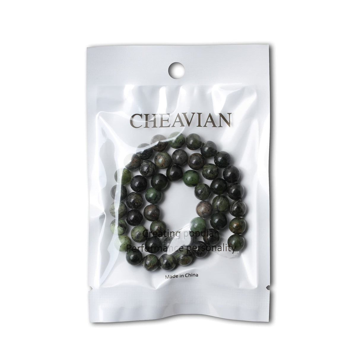 CHEAVIAN 45PCS 8mm Natural Chrysoprase Round Loose Beads for Jewelry Making 1 Strand 15"