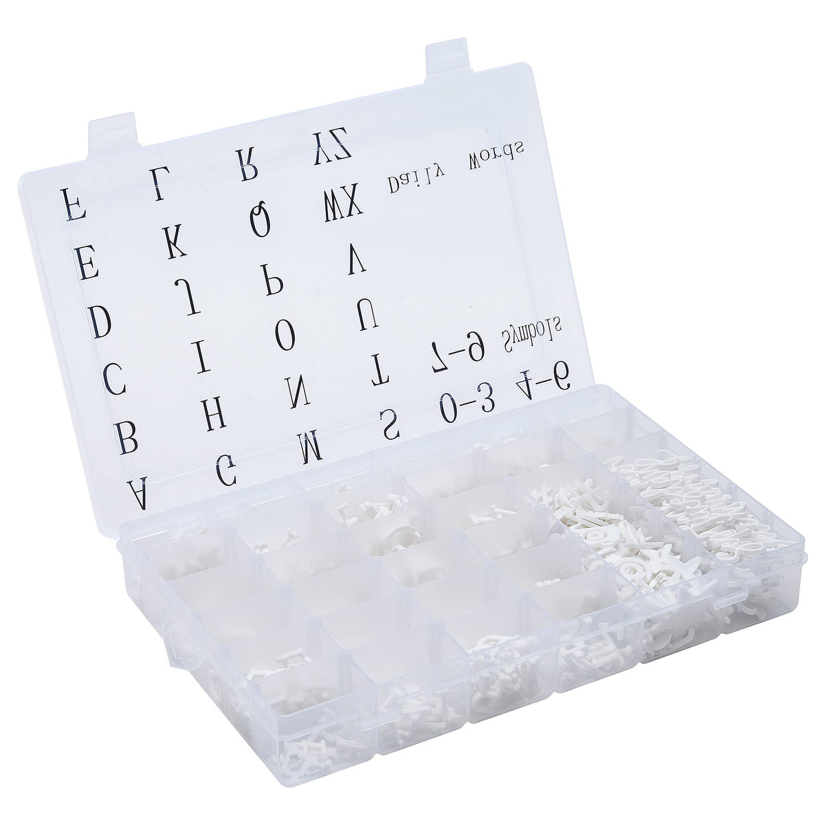 3/4 Inch Letters for Felt Letter Board, Pre-Cut 715 Pieces Including Characters, Numbers, Symbols, Daily Words with Sorting Tray for Changeable Plastic Message Boards