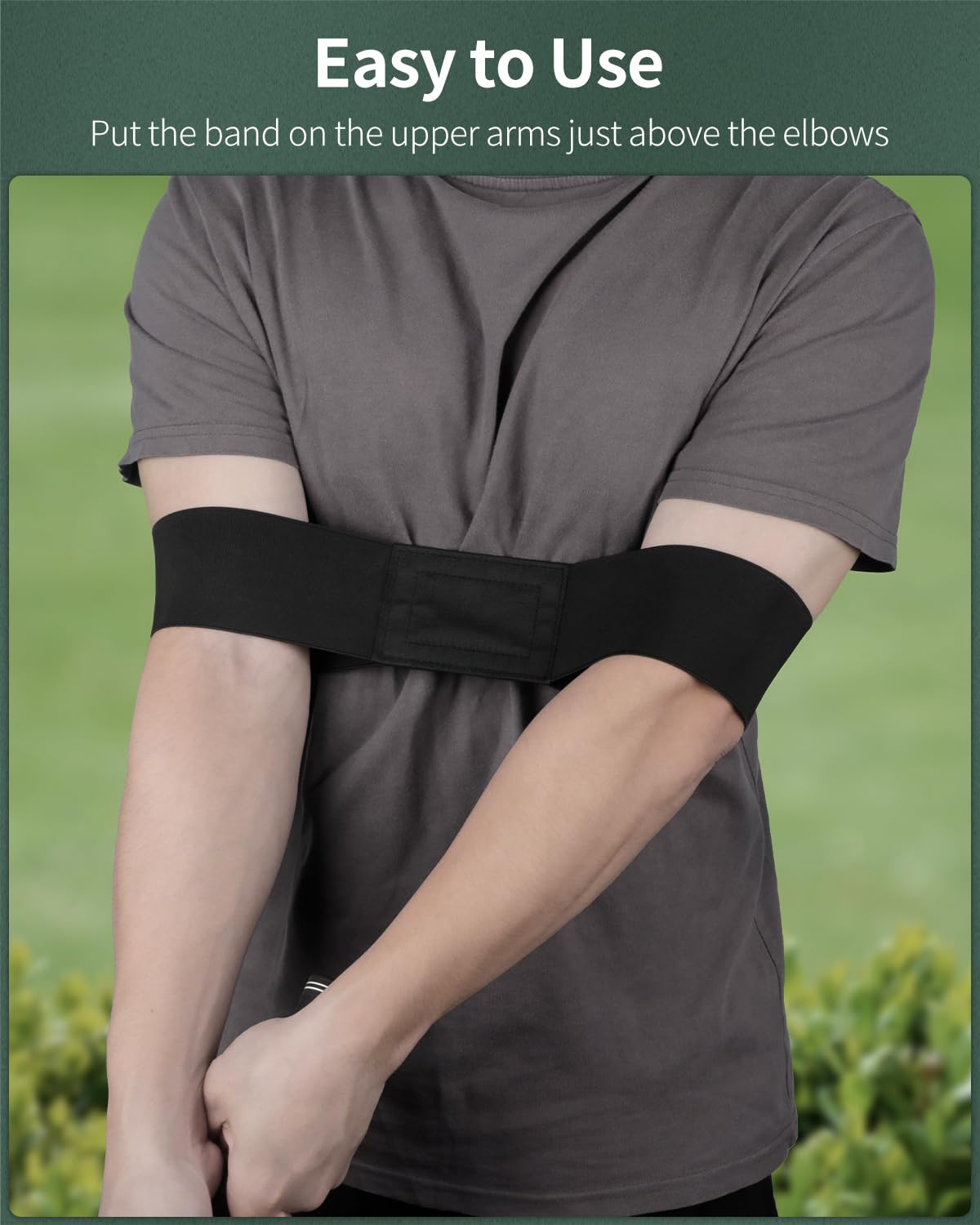 GreenHaven Golf Swing Arm Band Golf Swing Training Aid Elastic Swing Correcting Trainer Band for Golfers Beginners Arm Elbow Posture Teaching Tool Accessory for Golf Club Practice