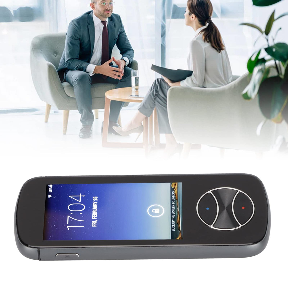 PUSOKEI Smart Voice Language Translator 127 Languages Two-Way Instant Voice Interpreter Electronic Handheld Pocket Language Translater Devices Photo Translator for Travel, Shopping, Entertainment