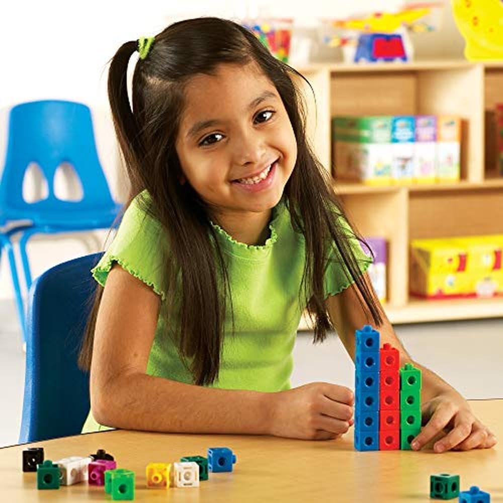 Learning Resources Snap Cubes Set of 1,000 - Math Manipulatives for Elementary School, Kindergarten Learning & Education Toys, Math Cubes, Counting Blocks for Classroom Centers and Homeschool