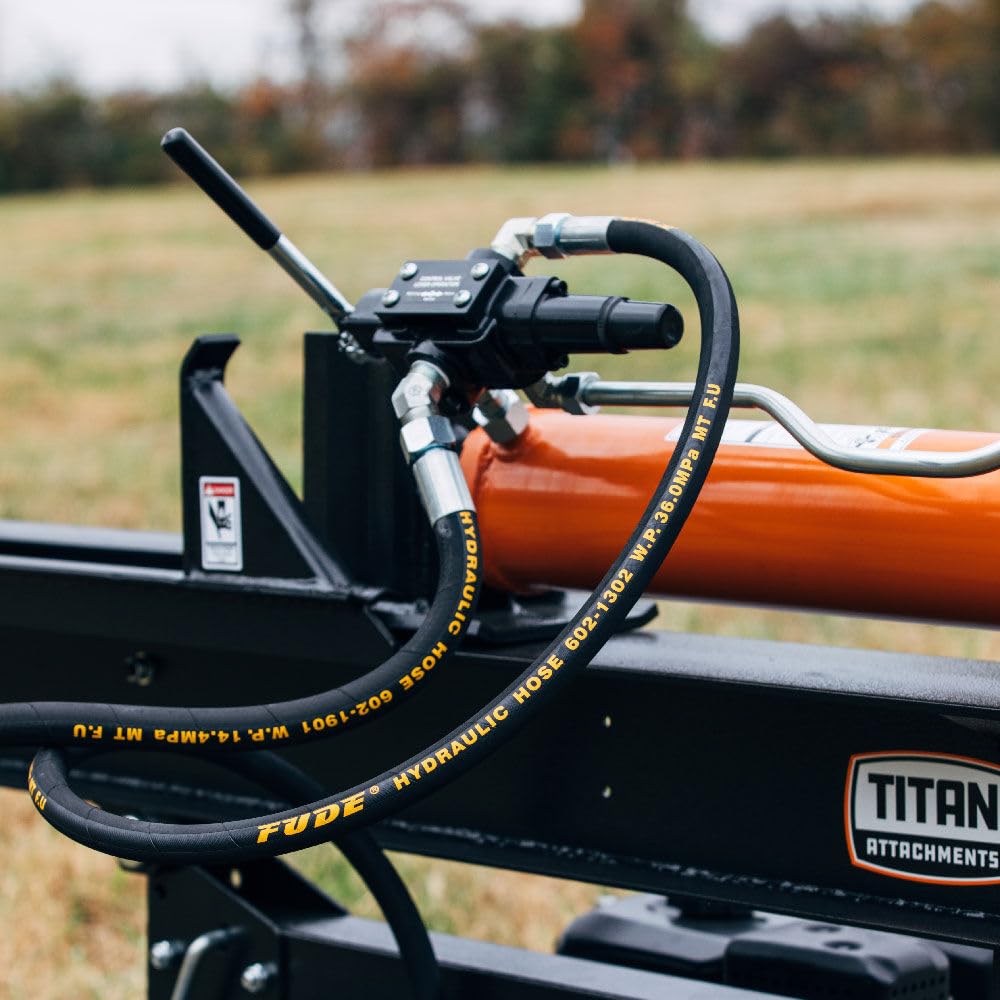 Titan Attachments Industrial 30 Ton Towable Hydraulic Horizontal/Vertical Log Splitter, Quarter Logs Up to 24", ATV/UTV Tow-Behind with 208cc Briggs and Stratton Engine