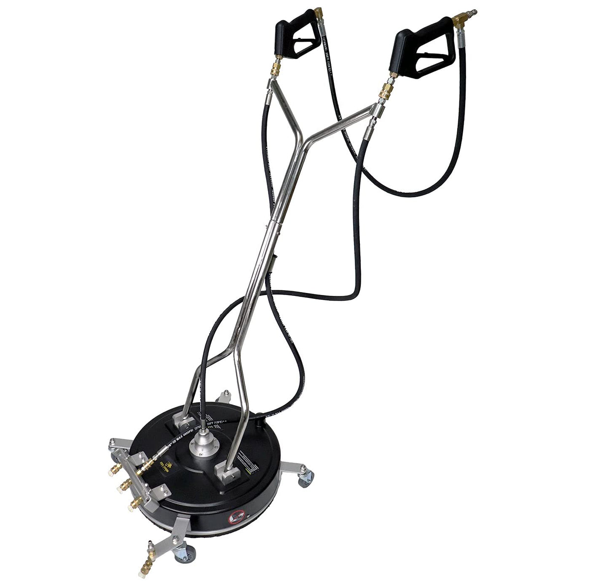 Erie Tools 20" Polypropylene Surface Cleaner with Wheels, 3 Nozzle Spray Bar, Side Nozzles Front Spray Bar, Dual Trigger Guns, Wheels, Pressure Washer 4000 PSI 4 GPM
