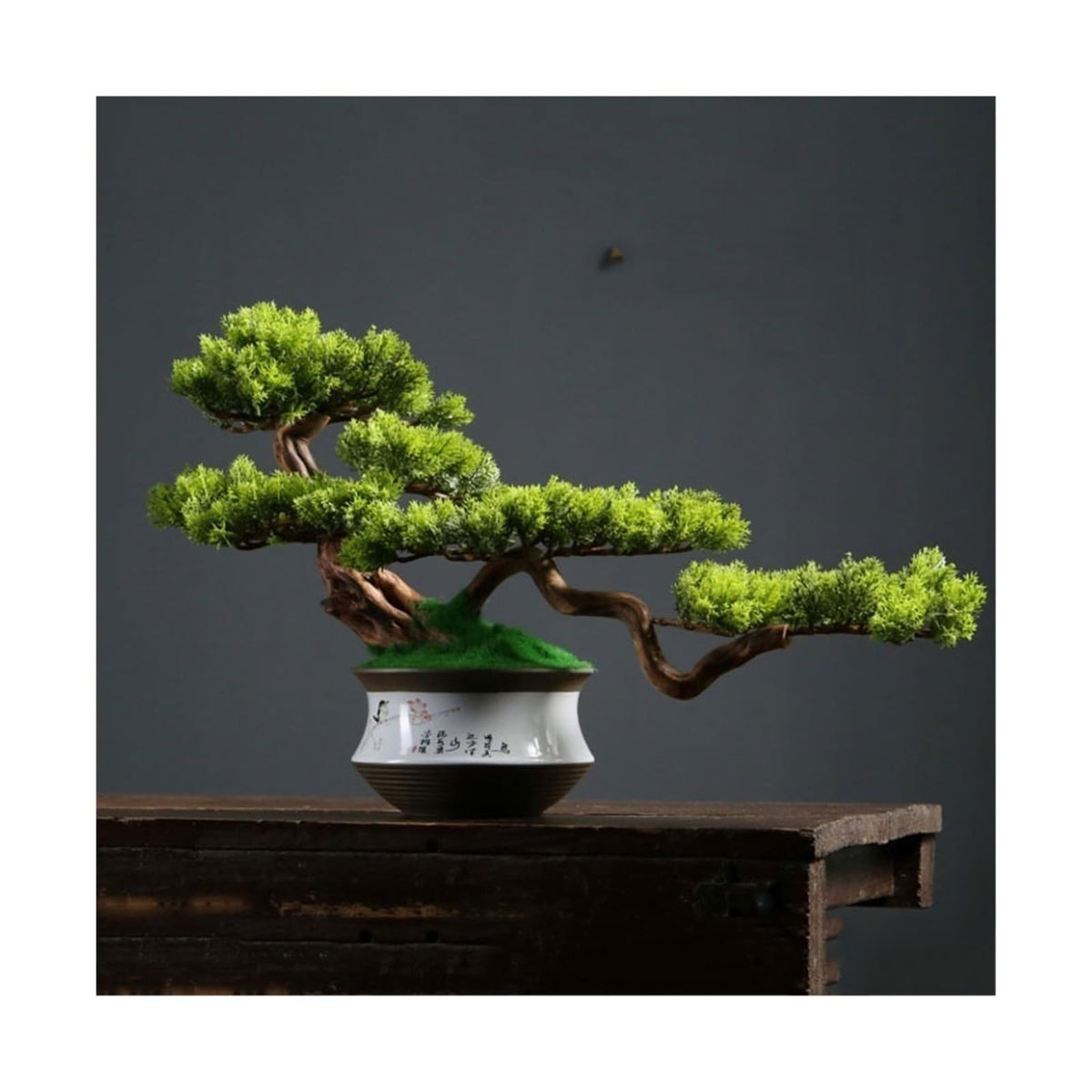 WANGHAI2024M Artificial Trees Artificial Bonsai Simulation Tree High-end Light Luxury Greenery Entrance Decoration Simulation Tree Bonsai Ornaments Artificial Bonsai