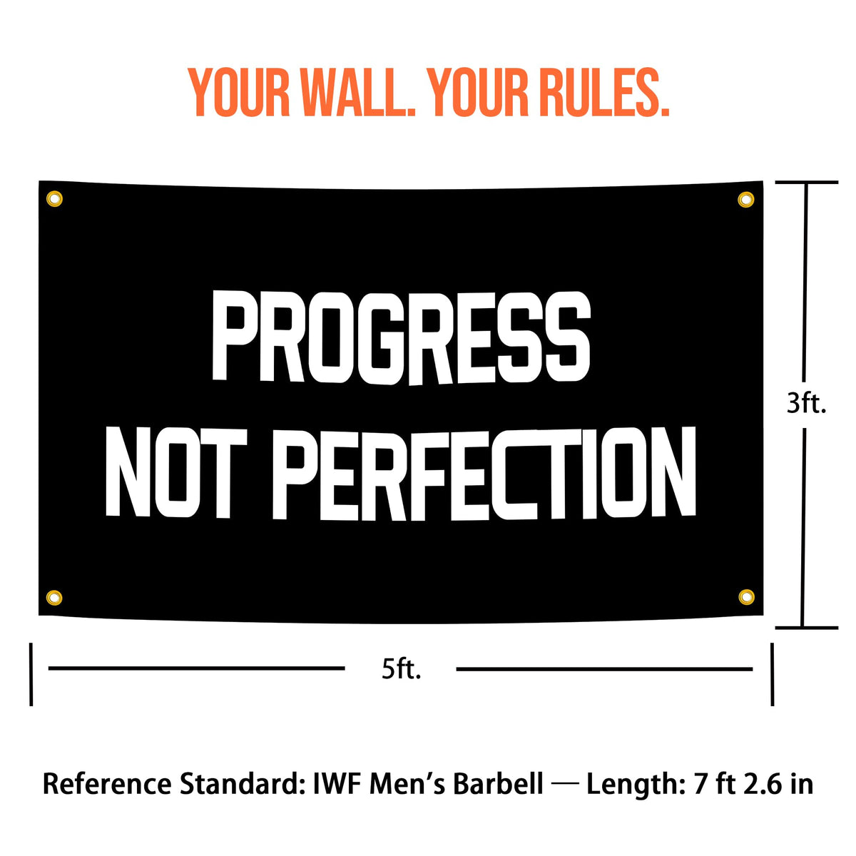 Eudaedom 5x3 FT Gym Banner for Wall Decor - Easy to Hang Inspirational Tapestry, Motivational Workout Flag for Home Garage Office Dorm, Stay Focused, Durable & Fade-Resistant