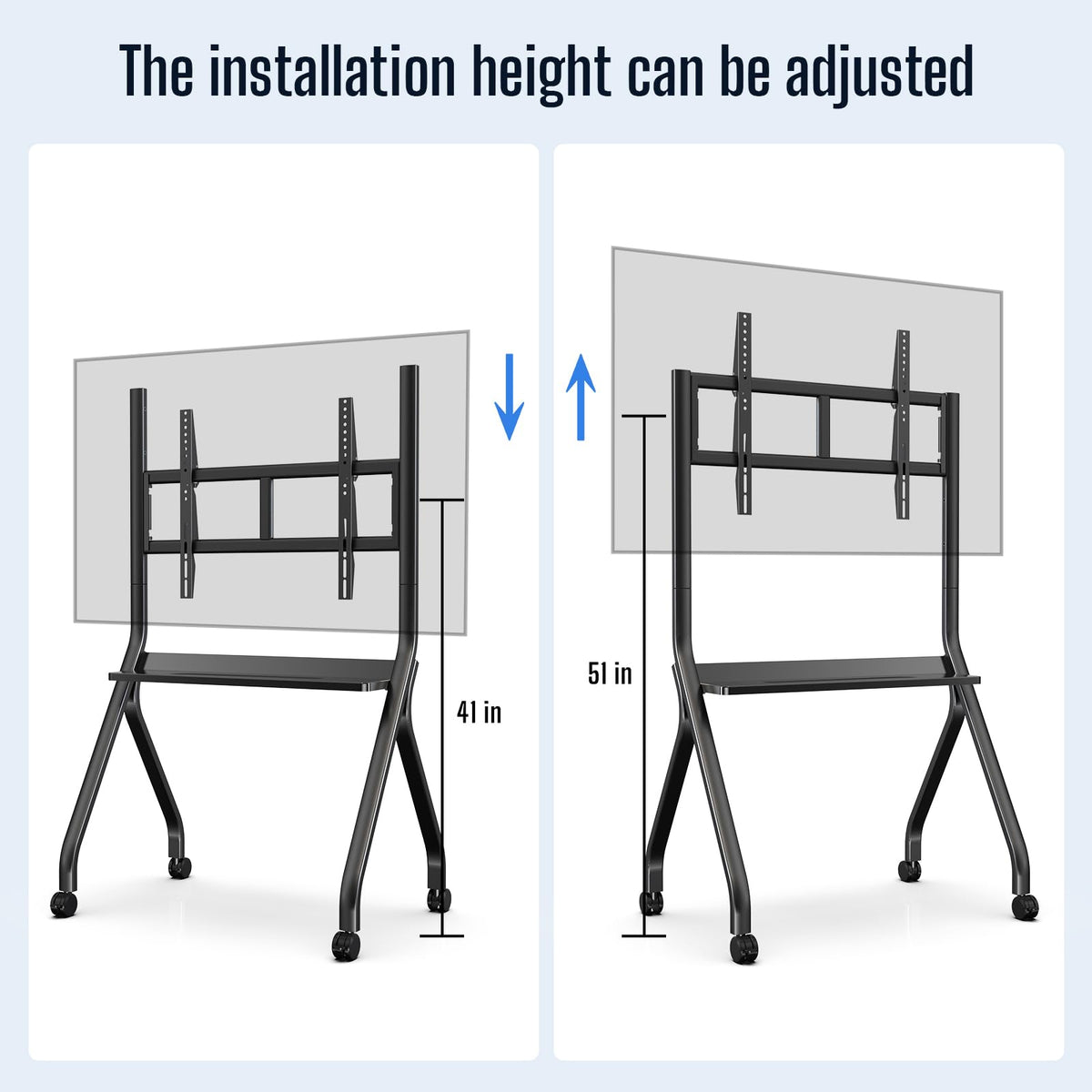 JASZDOT 55''-65'' Smart Board Stand, 4K UHD Interactive Touchscreen Whiteboard, Android 14 Wireless Smartboard for Classroom Home Office Studio