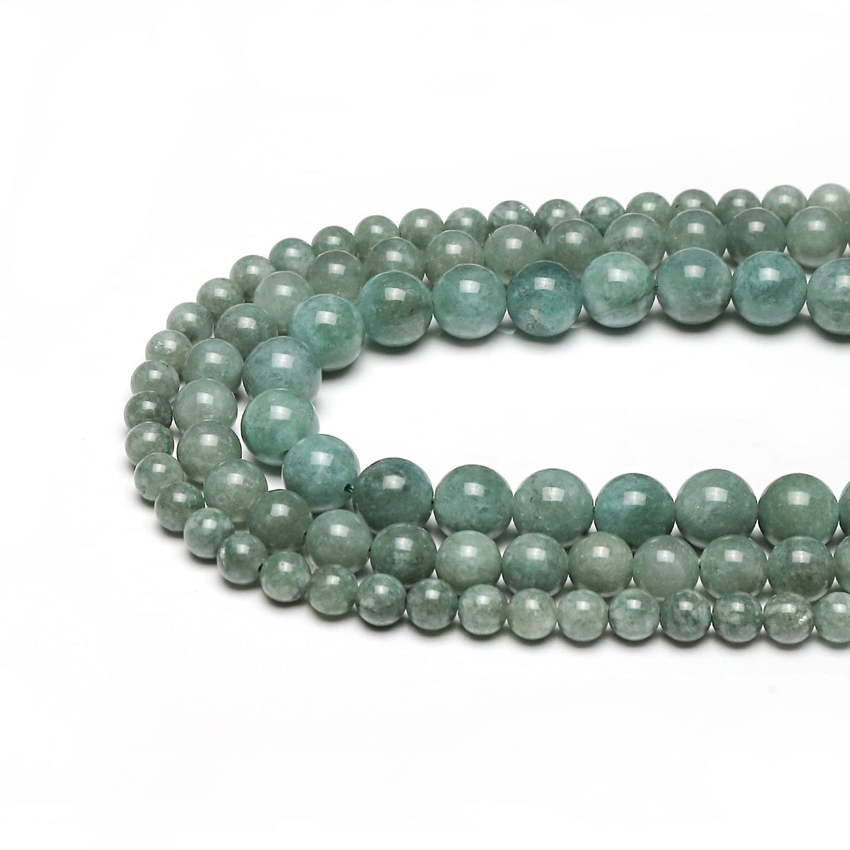 45pcs 8mm Burmese Jade Loose Beads for Jewelry Making, Natural Semi Precious Beads Round Smooth Gemstone Spacer Beads Charms for Necklaces Bracelets